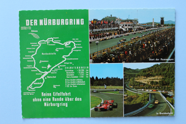 Ansichtskarte AK Nürburg Nürburgring 1960-1970er Jahre Rennauto Auto Rennwagen Start Architektur Ortsansicht Rheinland Pfalz